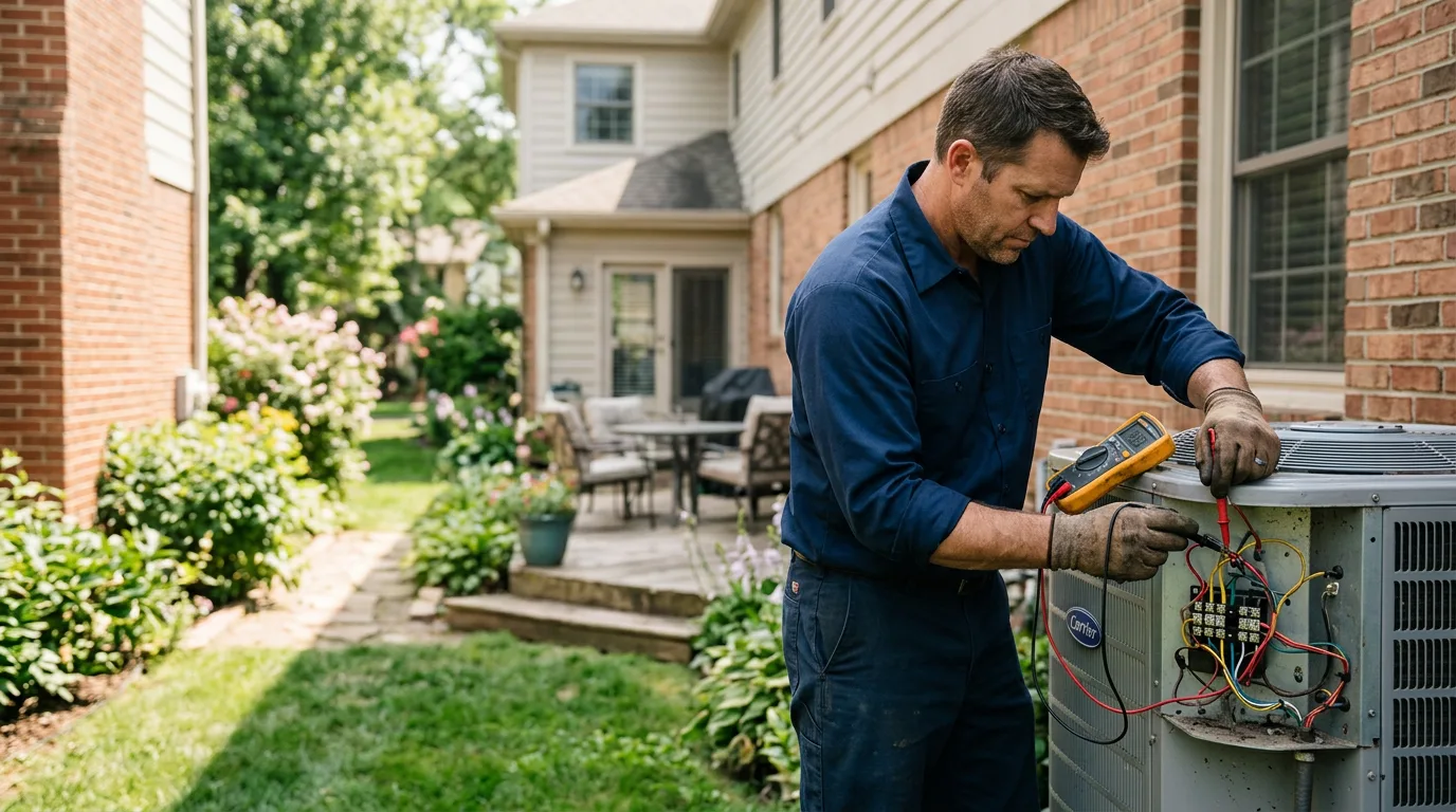 HVAC technician working near Brockport, NY
